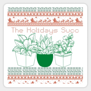 Succulent Plant Holiday Shirt Magnet